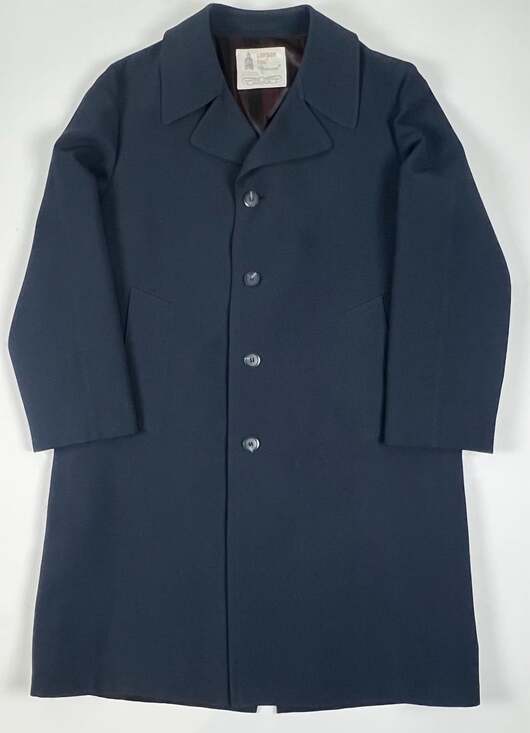 London Fog Other - Vintage London Fog Maincoat Dark Blue Overcoat Trench Coat Mens Size 42 Regular